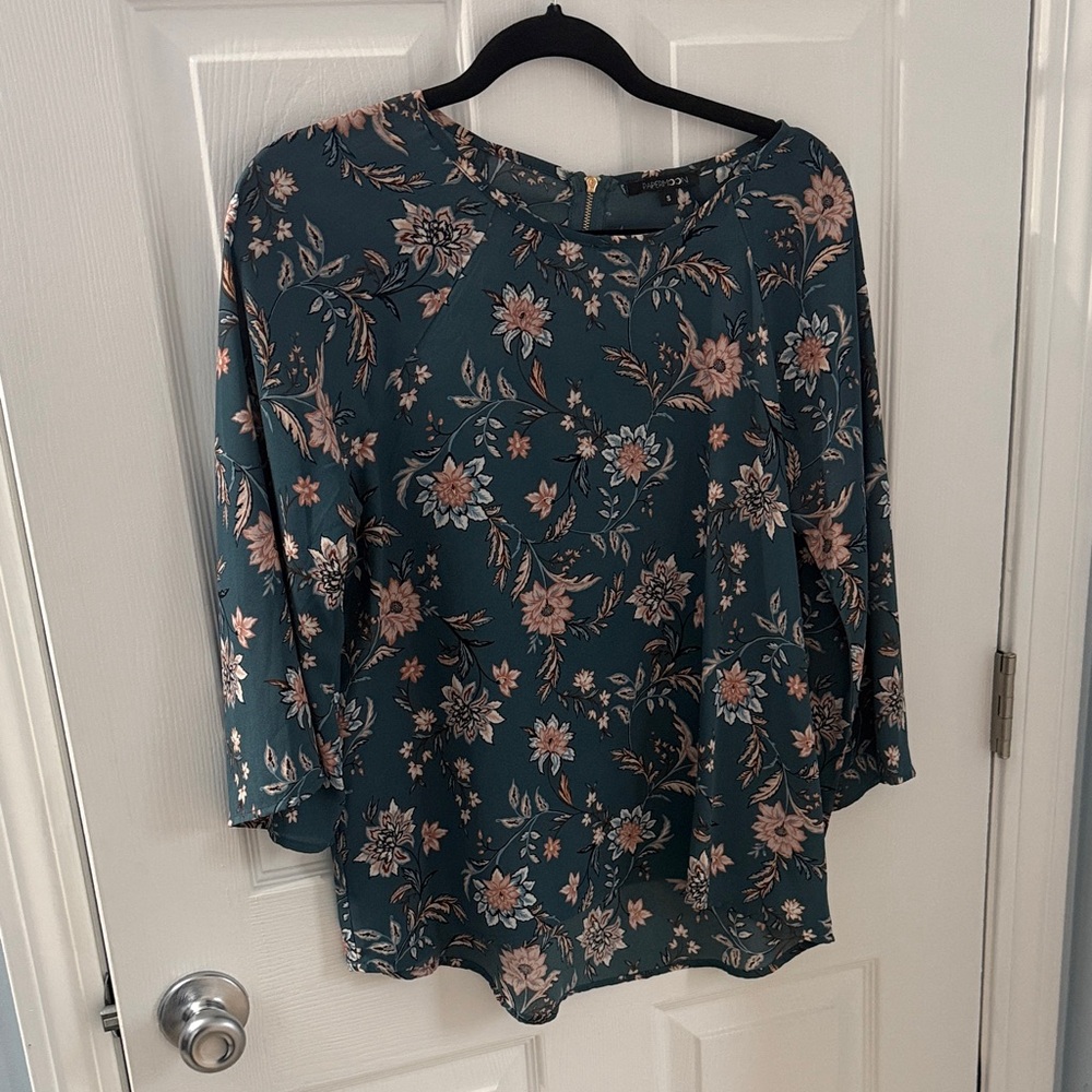 Papermoon Floral Teal Blouse
